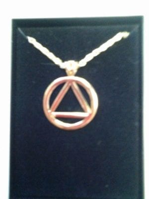 Circle Triangle Gold Plated Necklace
